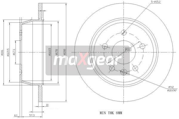 Jarrulevy MAXGEAR 19-0729