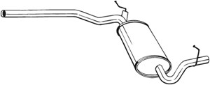 Keskiäänenvaimentaja, AUDI A4 B6, A4 B6 Avant, A4 B7, A4 B7 Avant, 8E0253409AR, 8E0253409BH, 8E0253409CN