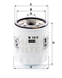 Öljynsuodatin MANN-FILTER W 7015