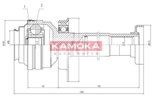 Nivelsarja, vetoakseli, Etuakseli, oikea, VW MULTIVAN V, TRANSPORTER Buss V, TRANSPORTER Flak/chassi V, TRANSPORTER Skåp V, 7H0 498 104L