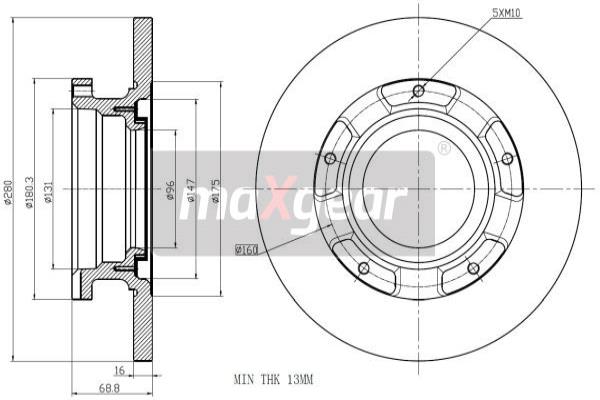 Jarrulevy MAXGEAR 19-1237