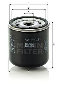 Öljynsuodatin MANN-FILTER W 712/21