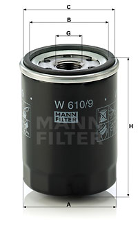 Öljynsuodatin MANN-FILTER W 610/9