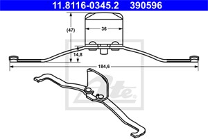 Jousi, jarrusatula, Etuakseli, FORD,OPEL,SAAB,VAUXHALL,VOLVO, 1461506, 30683271, 4N51-2B486-AA, 5 42 536, 93176377, B37F-33-233