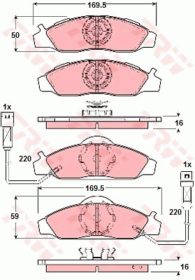 Jarrupalasarja, levyjarru TRW GDB3134