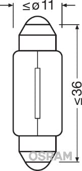 Polttimo, rekisterikilvenvalo OSRAM 6461