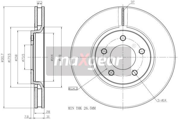 Jarrulevy MAXGEAR 19-1054