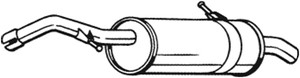 Takaäänenvaimentaja, CITROËN C3 PICASSO, PEUGEOT 2008 I, 207, 207 CC, 207 Skåp/halvkombi, 207 SW, 208 I, 173079, 173087, 1730T4