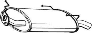 Takaäänenvaimentaja, NISSAN PRIMERA Traveller, 201007J810, 201007J810KE, 201008F400, 201008F400KE, 201009F510, 201009F510KE