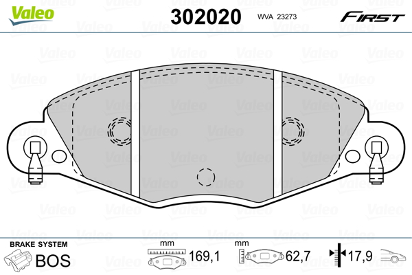 Jarrupalasarja, levyjarru VALEO 302020