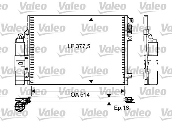 Lauhdutin, ilmastointilaite VALEO 814051