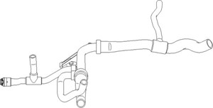 Jäähdyttimen letku, Alla, Poistopuoli, OPEL VECTRA B, VECTRA B Halvkombi, VECTRA B Kombi, VAUXHALL VECTRA, 13 36 127, 90530253