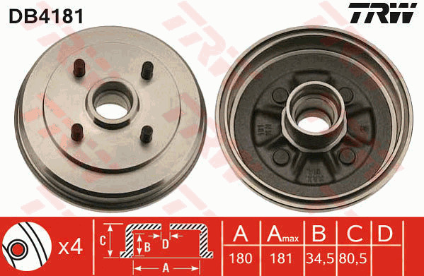 Jarrurumpu TRW DB4181