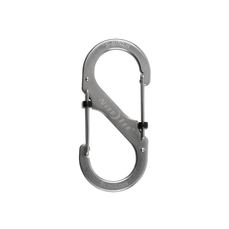Niteize SlideLock S-Biner ruostumaton teräs, Iso varusteille