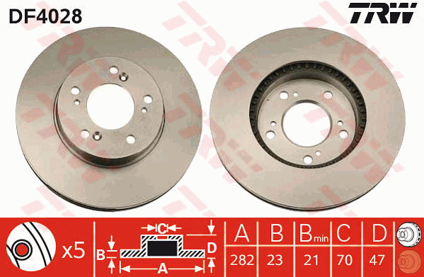 Jarrulevy TRW DF4028