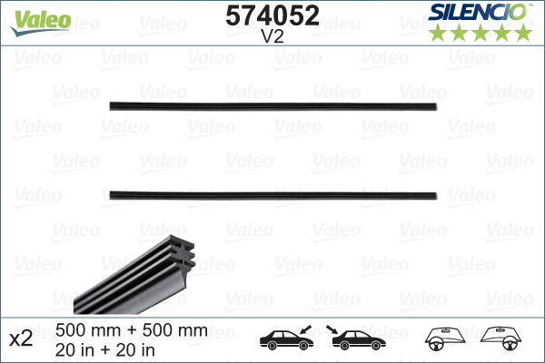 Pyyhkijän kumi VALEO 574052