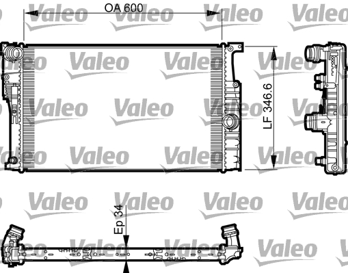 Jäähdytin,moottorin jäähdytys VALEO 735456