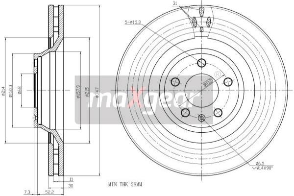 Jarrulevy MAXGEAR 19-2492