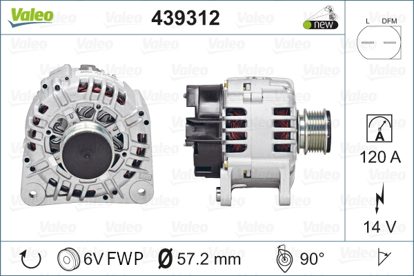 Laturi VALEO 439312