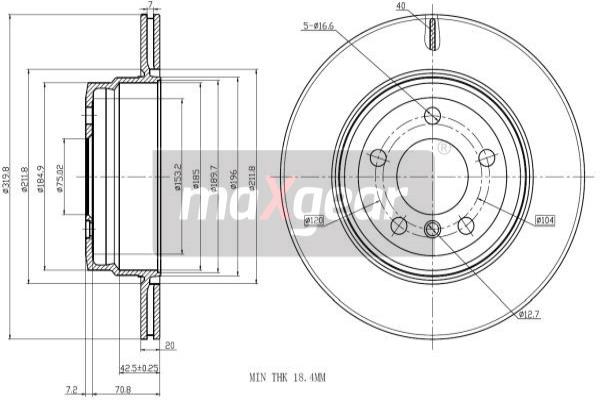 Jarrulevy MAXGEAR 19-2411MAX