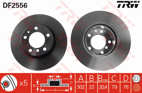 Jarrulevy TRW DF2556