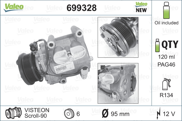 Kompressori, ilmastointilaite VALEO 699328