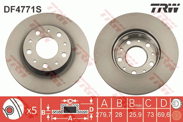 Jarrulevy TRW DF4771S