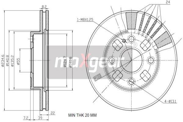 Jarrulevy MAXGEAR 19-2540