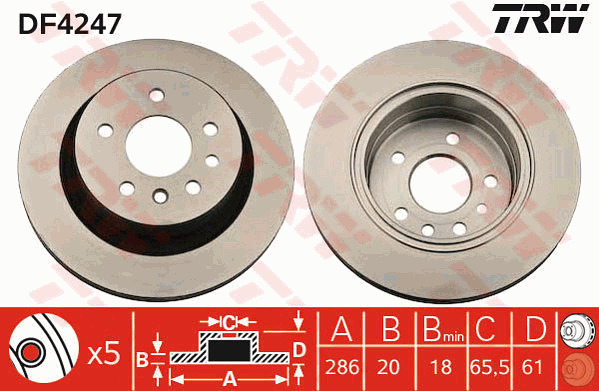 Jarrulevy TRW DF4247