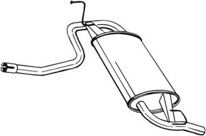 Takaäänenvaimentaja, SUZUKI BALENO Halvkombi, 1430061G22, 1430061G30, 1430061G32, 1430061G60, 1430061GV0