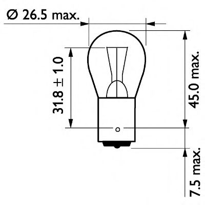 Polttimo, vilkkuvalo PHILIPS 13498B2