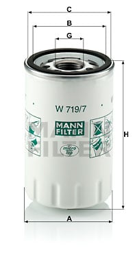Öljynsuodatin MANN-FILTER W 719/7