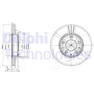 Jarrulevy DELPHI BG3874