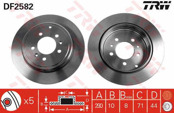 Jarrulevy TRW DF2582