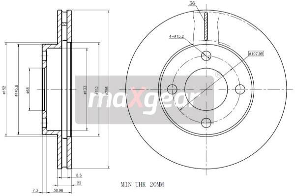 Jarrulevy MAXGEAR 19-0752