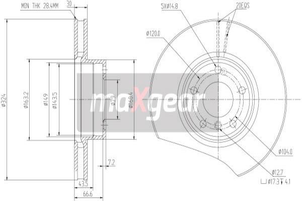 Jarrulevy MAXGEAR 19-1043