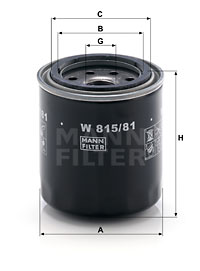 Öljynsuodatin MANN-FILTER W 815/81