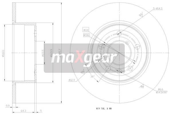 Jarrulevy MAXGEAR 19-0745
