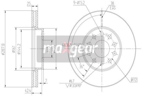 Jarrulevy MAXGEAR 19-1059