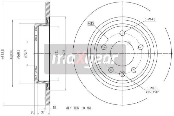 Jarrulevy MAXGEAR 19-2331