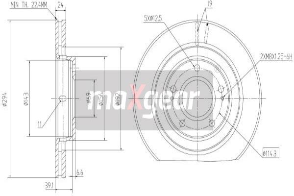 Jarrulevy MAXGEAR 19-1057