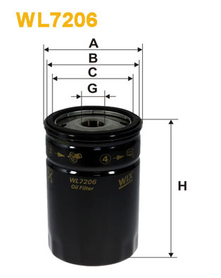 Öljynsuodatin WIX FILTERS WL7206