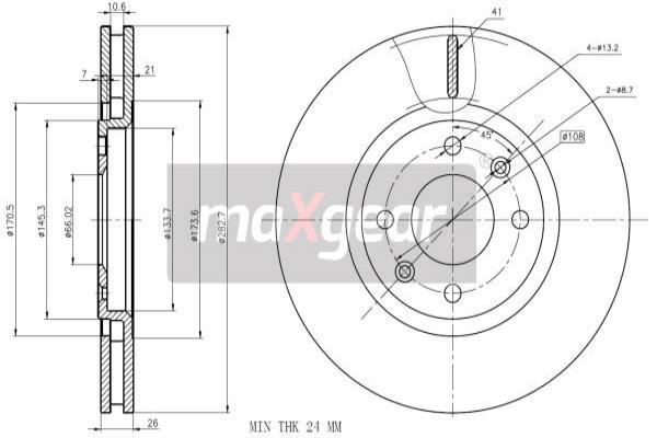 Jarrulevy MAXGEAR 19-0842