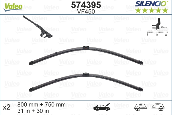 Pyyhkijänsulka VALEO 574395