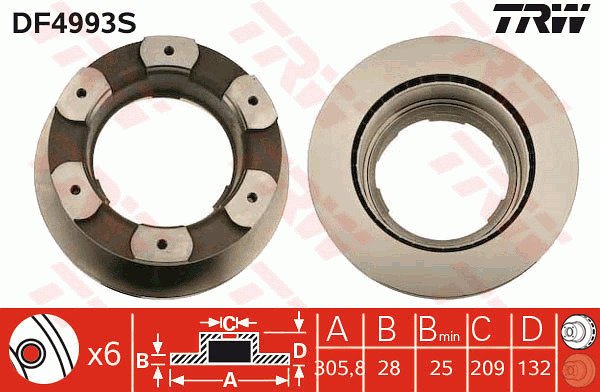 Jarrulevy TRW DF4993S