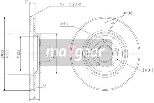 Jarrulevy MAXGEAR 19-2784
