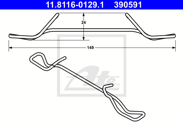 Jarrusatulan jousi ATE 11.8116-0129.1