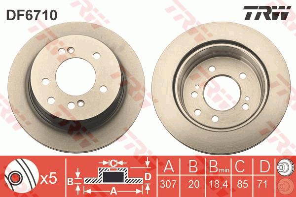 Jarrulevy TRW DF6710