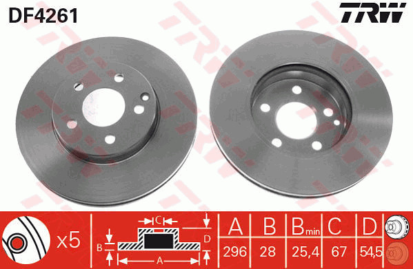 Jarrulevy TRW DF4261