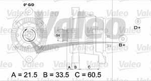 Laturi, CHEVROLET,OPEL,VAUXHALL, 6204073, 6204098, 6204138, 6204214, 6204238, 9117851, 9195753, 93175796, 93184064, 93186485, 93189241,